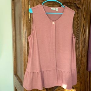 LOGO lounge vest.  Muted Rose/brown color.  With pockets Perfect condition